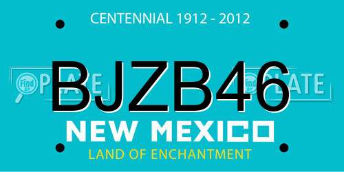 BJZB46 New Mexico License Plate