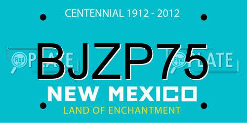 BJZP75 New Mexico License Plate