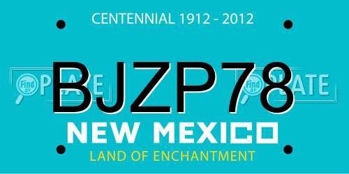BJZP78 New Mexico License Plate