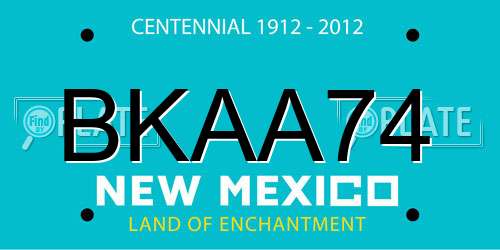BKAA74 New Mexico License Plate