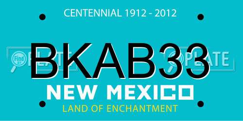 BKAB33 New Mexico License Plate