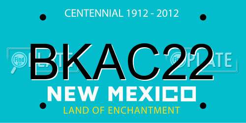 BKAC22 New Mexico License Plate
