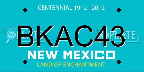 BKAC43 New Mexico License Plate