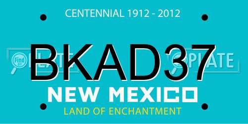 BKAD37 New Mexico License Plate