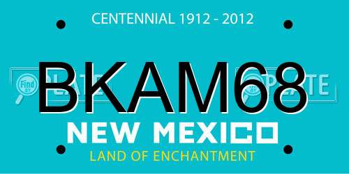 BKAM68 New Mexico License Plate