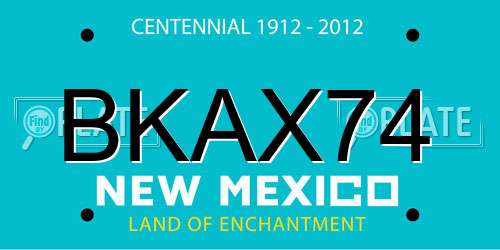 BKAX74 New Mexico License Plate