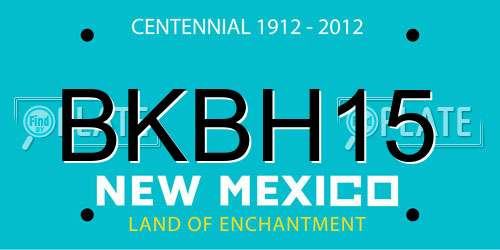 BKBH15 New Mexico License Plate