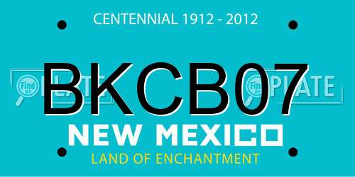 BKCB07 New Mexico License Plate