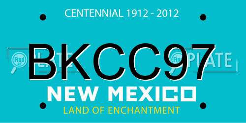 BKCC97 New Mexico License Plate