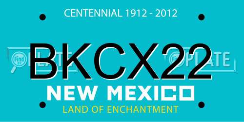 BKCX22 New Mexico License Plate