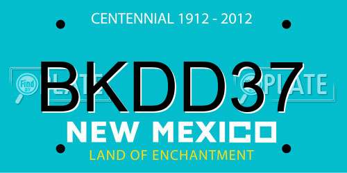 BKDD37 New Mexico License Plate