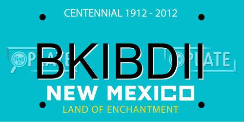 BKIBDII New Mexico License Plate