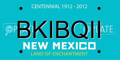 BKIBQII New Mexico License Plate