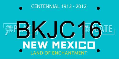 BKJC16 New Mexico License Plate