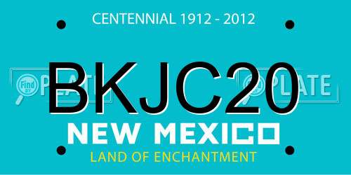 BKJC20 New Mexico License Plate