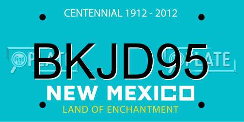 BKJD95 New Mexico License Plate