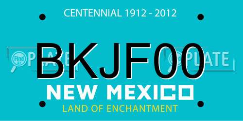 BKJF00 New Mexico License Plate