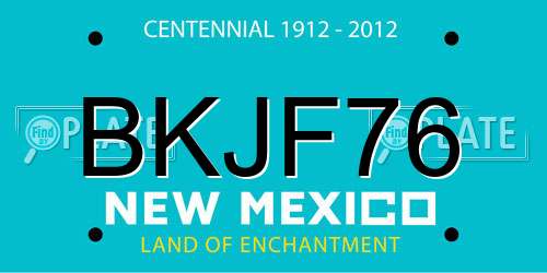 BKJF76 New Mexico License Plate