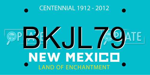 BKJL79 New Mexico License Plate