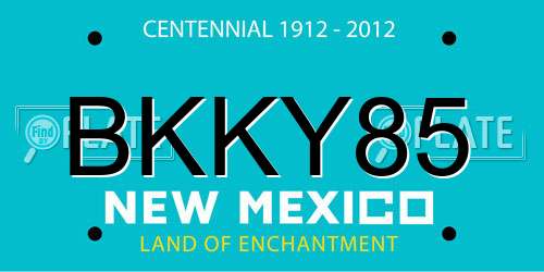 BKKY85 New Mexico License Plate