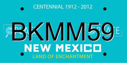BKMM59 New Mexico License Plate