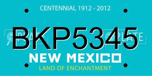 BKP5345 New Mexico License Plate
