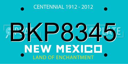 BKP8345 New Mexico License Plate