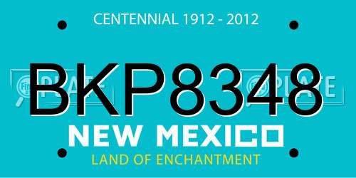 BKP8348 New Mexico License Plate