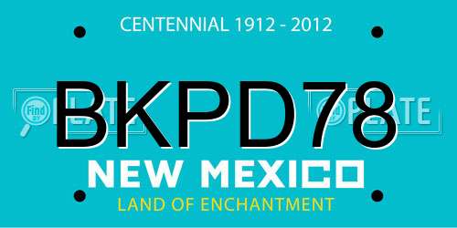 BKPD78 New Mexico License Plate