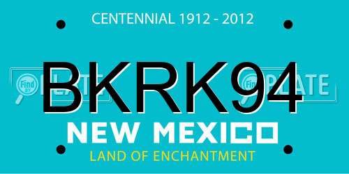 BKRK94 New Mexico License Plate