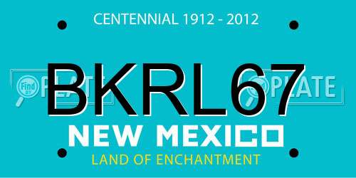 BKRL67 New Mexico License Plate