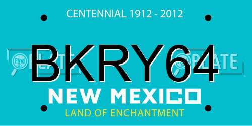 BKRY64 New Mexico License Plate