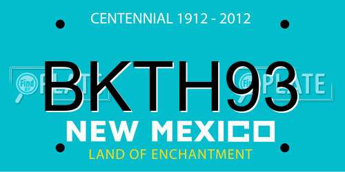 BKTH93 New Mexico License Plate