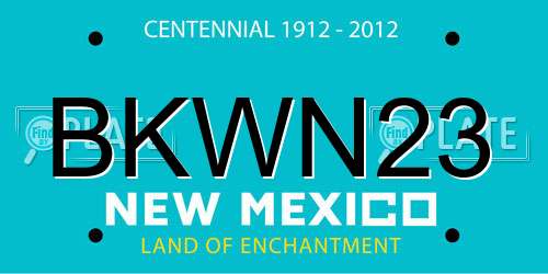 BKWN23 New Mexico License Plate