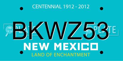 BKWZ53 New Mexico License Plate