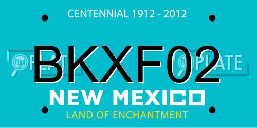 BKXF02 New Mexico License Plate
