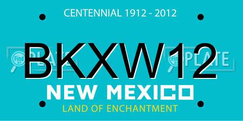 BKXW12 New Mexico License Plate