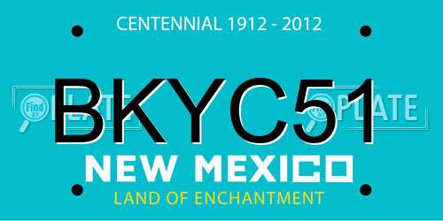 BKYC51 New Mexico License Plate