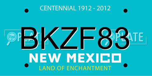 BKZF83 New Mexico License Plate