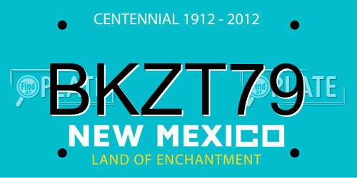 BKZT79 New Mexico License Plate