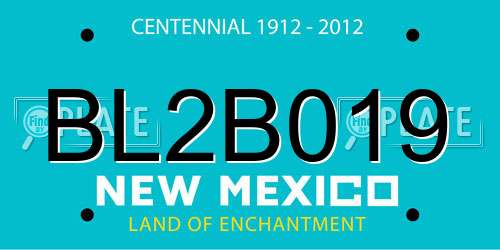 BL2B019 New Mexico License Plate