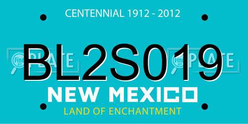 BL2S019 New Mexico License Plate