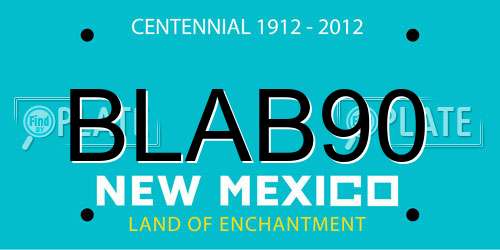 BLAB90 New Mexico License Plate