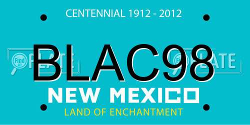 BLAC98 New Mexico License Plate