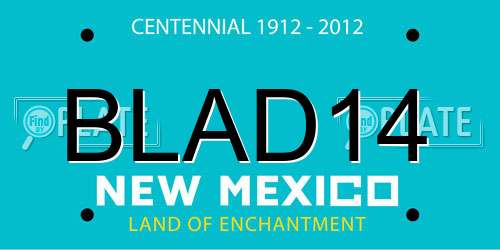 BLAD14 New Mexico License Plate