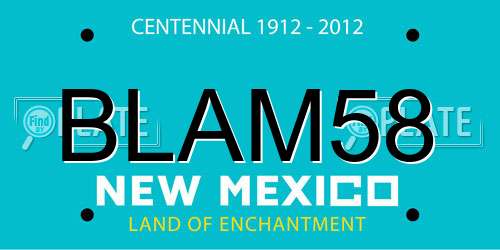 BLAM58 New Mexico License Plate