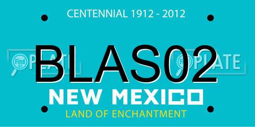 BLAS02 New Mexico License Plate