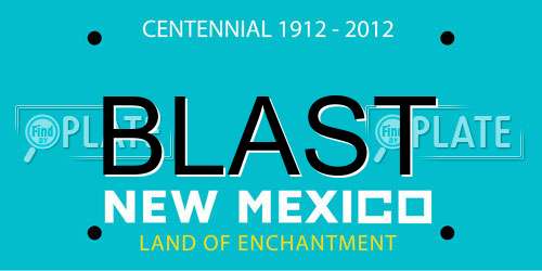 BLAST New Mexico License Plate