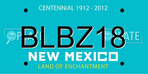 BLBZ18 New Mexico License Plate