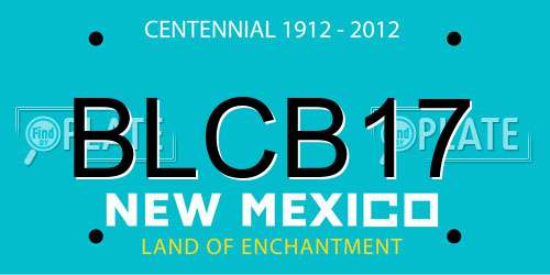 BLCB17 New Mexico License Plate